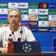 Pelatih Paris Saint-Germain Luis Enrique jelang laga Liga Champions melawan Slovan Bratislava.
