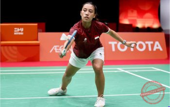 Pebulu tangkis beregu putri Indonesia bertanding melawan China pada semifinal Asian Games 2026.