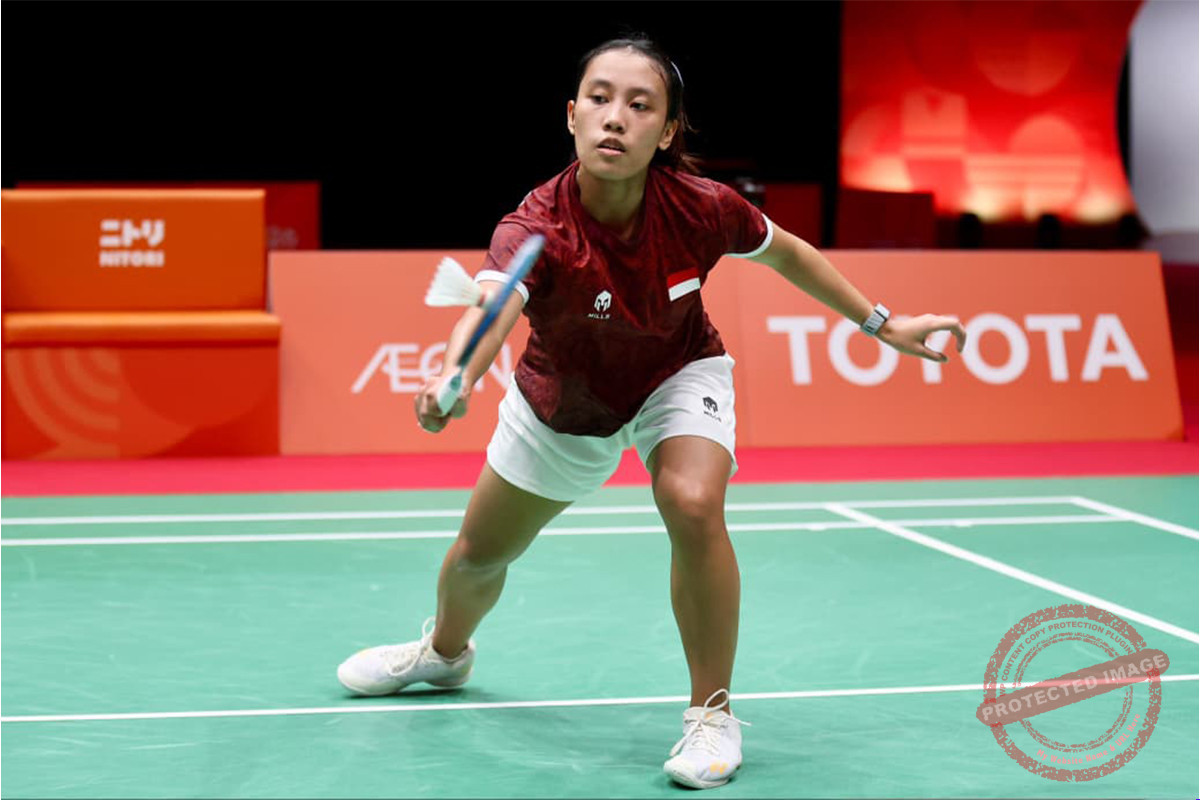 Pebulu tangkis beregu putri Indonesia bertanding melawan China pada semifinal Asian Games 2026.