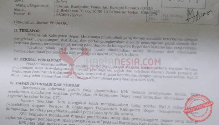 KPK Diminta Bongkar Siapa Saja yang Terlibat dalam Aliran Rp1,5 Miliar di Pemkab Bogor