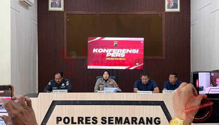 Konfrensi pers Periode Agustus-September 2026, Sat Res Narkoba Polres Semarang amankan Pasutri