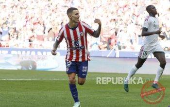 Atletico Madrid Kalahkan Real Madrid 2-1, Huijsen Kartu Merah