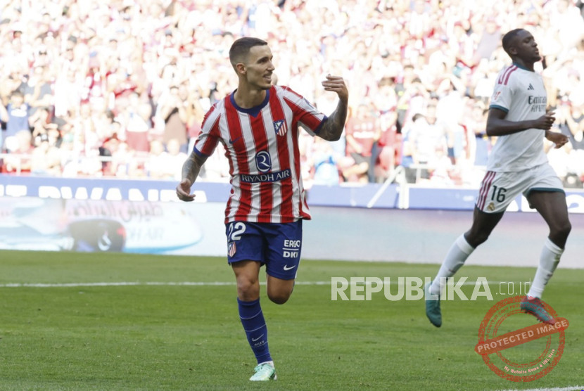 Pertandingan derbi LaLiga antara Atletico Madrid melawan Real Madrid di Stadion Metropolitano.