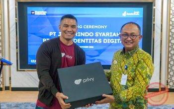 Jamkrindo Syariah Gandeng Privy untuk Dokumen Elektronik Jaminan — Ilustrasi kerja sama Jamkrindo Syariah dan Privy dalam penerapan sertifikat dan tanda tangan elektronik untuk dokumen penjaminan