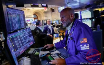 Wall Street Menguat Selasa 27 Oktober 2026 — Ilustrasi pergerakan indeks saham Wall Street dengan grafik naik dan sorotan saham teknologi