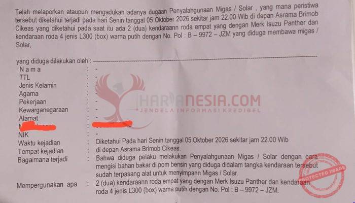 Mobil L300 Diduga Modifikasi Tangki Solar Dikejar hingga Sentul, Berujung Laporan ke Polisi