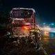 Bus PO Tunggal Dara Terbakar di Tol Bawen-Ungaran, 14 Penumpang Berhasil Dievakuasi